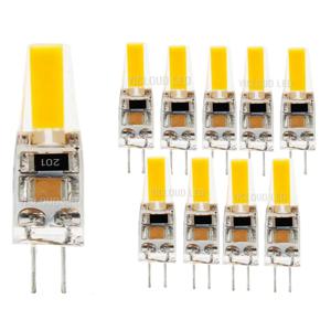 10pcs 미니 G4 LED 전구 COB 빛 AC DC 12V/220V 따뜻한/차가운 흰색 360 빔 각도 샹들리에 스포트라이트 교체 20/40W 할로겐 램프