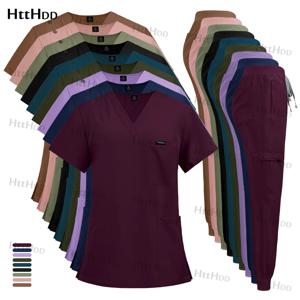 남성 스크럽 유니폼 작업 가운, 여성 의사 수술 가운, 도매 스크럽 세트, 미용실 약국, 애완 동물 상점 유니폼, 탑 팬츠