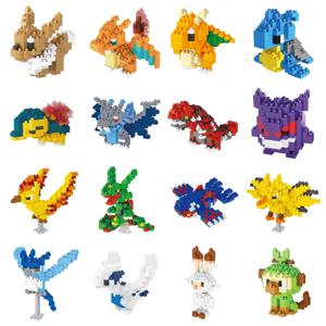 포켓몬 작은 블록 Nanoblock Charizard Kyogre Groudon Rayquaza 모델 교육 그래픽 장난감 어린이를위한 생일 선물 장난감
