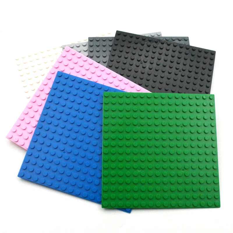빌딩 블록 양면 베이스 플레이트 16x16 91405 조립 부품 MOC 벽돌 베이스 플레이트 아이디어 하우스 건설 보드