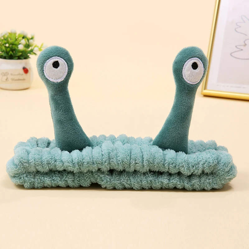 푹신한 공과 귀여운 동물 귀 머리띠 부드러운 산호 양털 탄성 헤어 밴드 여성용 세안 메이크업 화장품