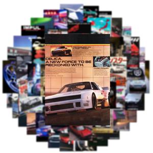10/30/50pcs JDM 개조 레이싱 자동차 포스터 스티커 레트로 낙서 스티커 노트북 오토바이 전화 자전거 멋진 스티커 장식