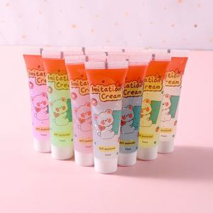 15ml DIY 시뮬레이션 투명 형광 크리스탈 젤리 크림 접착제 휴대 전화 쉘 장식 수지 공예 부드러운 점토 소재