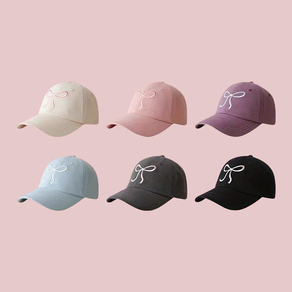 사계절 착용 활 수 놓은 야구 모자 작고 신선하고 달콤한 여성 Duckbill 모자 야외 스포츠 태양 보호 모자