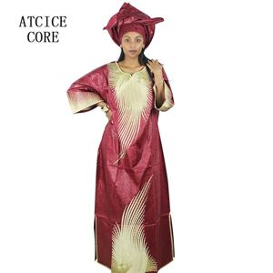 여성을위한 아프리카 복장 Bazin Riche 자수 플러스 사이즈 우아한 파티 교회 드레스