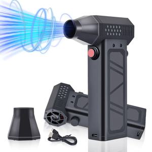 강력한 컴퓨터 먼지 날림 청소 도구, C타입 충전 휴대용 송풍기, 터보 제트 선풍기 전원 디스플레이, 140000RPM