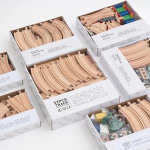 새로운 나무 트랙 세트 너도밤 나무 나무 트랙 확장 패키지 철도 기차 트랙 세트 모든 브랜드에 적합 기차 어린이를위한 장난감 선물