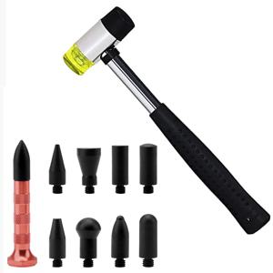 DIY 자동 페인트가없는 덴트 수리 키트 덴트 해머 금속 탭 다운 펜 9 헤드 팁 자동차 우박 손상 수리를위한 덴트 제거 도구