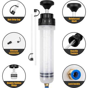 수동 자동차 엔진 오일 펌프, 주사기 유형, 기어 오일 및 브레이크 유체 추출에 적합, 청소 인젝터