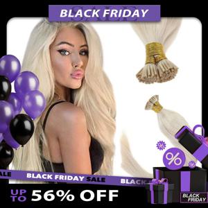 LaaVoo Itip 헤어 익스텐션 인모 케라틴 퓨전 0.8 g/s 퓨어 컬러 40g 및 80g 100% 브라질 인모 콜드 퓨전 I 팁 헤어