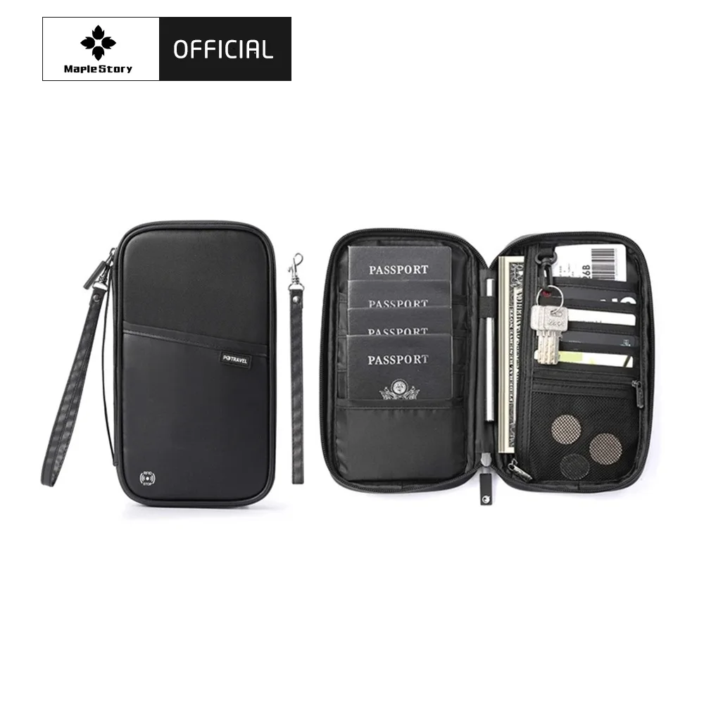 RFID 차단 여권 지갑 가족 여권 홀더 다기능 문서 케이스 주최자 여행 액세서리 문서 가방