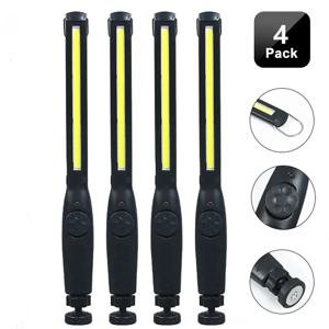 1-10pcs COB LED 손전등 자기 작업 빛 USB 충전식 토치 휴대용 랜턴 검사 빛 캠핑 자동차 수리 램프