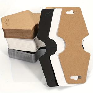 50pcs 접이식 빈 크래프트 패키지 디스플레이 카드 목걸이 팔찌 헤어 밴드 가격 DIY 쥬얼리 만들기 용품에 대한 태그를 걸어