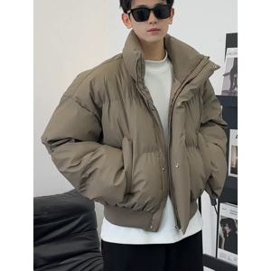 2024 새로운 겨울 코튼 패딩 코트 남성 반바지 한국 남성 패딩 자켓 두꺼운 따뜻한 스포티 캐주얼 트렌디