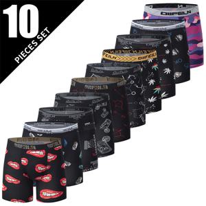 5/10 Pcs 남자의 긴 부모-자식 속옷 멀티 사이즈 청소년부터 성인까지 레저 스포츠 boyshort 조커 탄성 허리 반바지