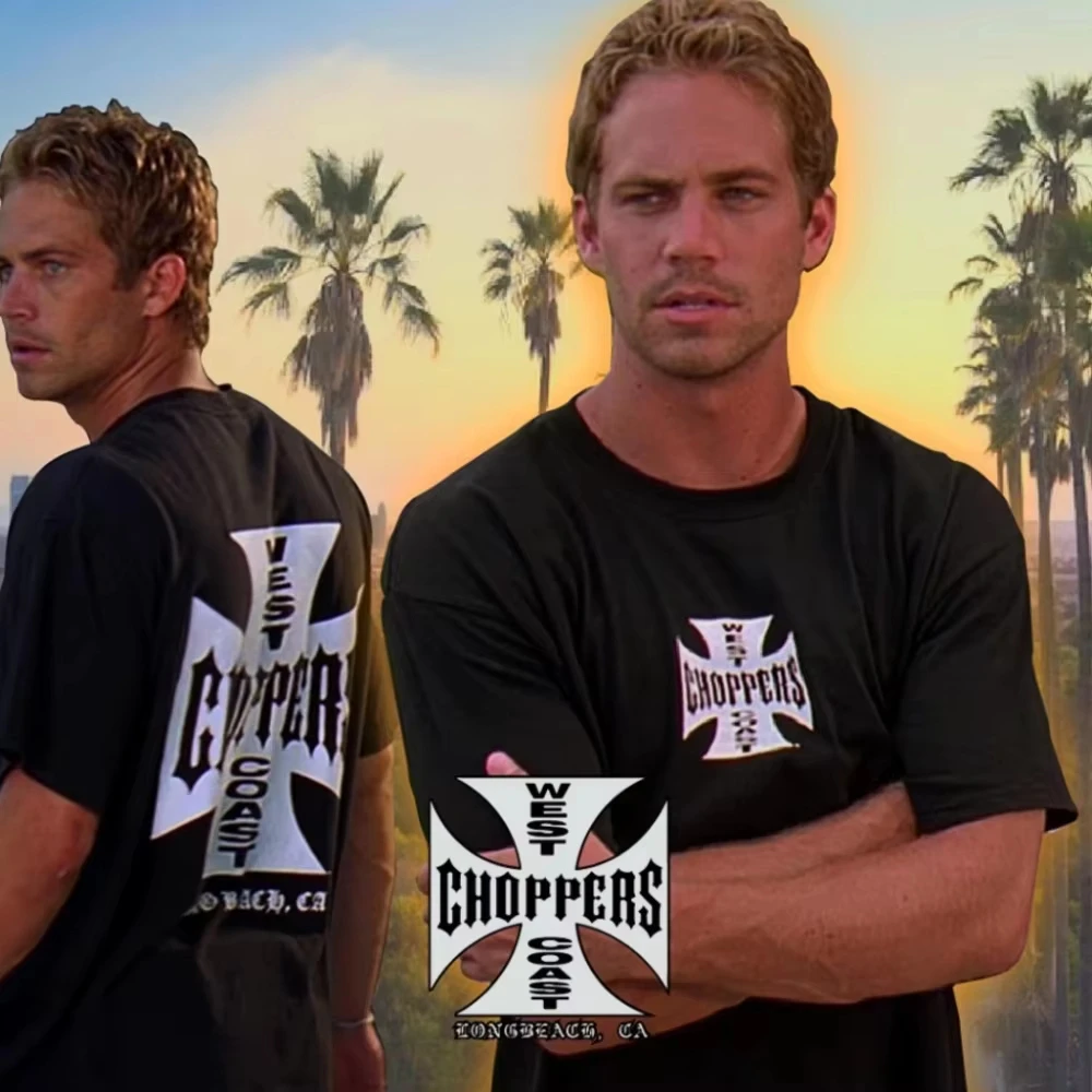 남녀공용 코튼 티셔츠, 웨스트 코스트 쵸퍼 프린트 티셔츠, 캐주얼 반팔, O-넥 티셔츠, 빈티지 의류 티, 여름 패션