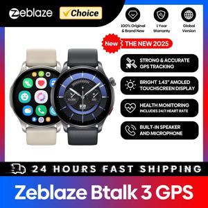 Zeblaze Btalk 3 GPS 스마트워치, AMOLED 스크린, 듀얼 스트랩, 전화 통화, 심박수, SpO2 스트레스 추적, 1.43 인치, 신제품
