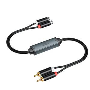 RCA 오디오 아이솔레이터 용 AV100C 공통 접지 잡음 필터 3.5mm 간섭 방지 잡음 제거기 자동차 오디오 홈 스테레오 XY