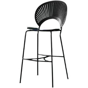 Silla de Bar de madera maciza para el hogar, taburete alto con respaldo, de lujo, estilo nórdico, para café, 레스토랑