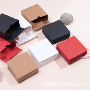 100 개/상자 7.3*7.3cm 크래프트 종이 카드 색상 빈 명함 메시지 감사 카드 쓰기 카드 라벨 북마크 학습 카드