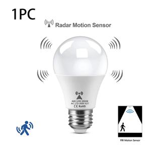 레이더 감지 LED 전구 220V 6W 9W 12W 15W 18W 20W E27 레이더 모션 유도 Led 램프 홈 계단에 대 한 레이더 내장