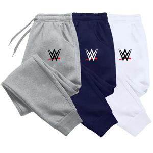 2025 가을 겨울 남성 WWE 인쇄 패션 스포츠 캐주얼 Drawstring 조깅 바지 러닝 바지 인쇄 스포츠 피트니스 바지