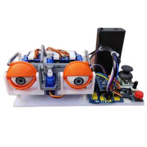 SG90 서보 조이스틱 제어 Arduino 생체 공학 로봇 용 애니 마 트로닉 눈 DIY 키트 STEM 교육 장난감 메이커 오픈 소스 프로젝트