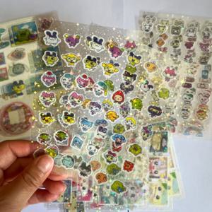 8pcs 일본 애니메이션 다마고치 스타일 픽셀 그래프 컷 필름 스티커 데스크탑 전화 쉘 장식 핸드 계정 diy 액세서리 장난감