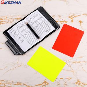 축구 심판 카드 게임, 심판 순찰 깃발, 빨간색과 노란색 카드(연필 포함), 축구 경고 카드 및 엣지 피커