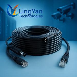 BNC 비디오 + DC 전원 연장 케이블 5-50M |   CCTV DVR AHD TVI CVI 카메라 시스템용 실외 2-in-1 동축 케이블