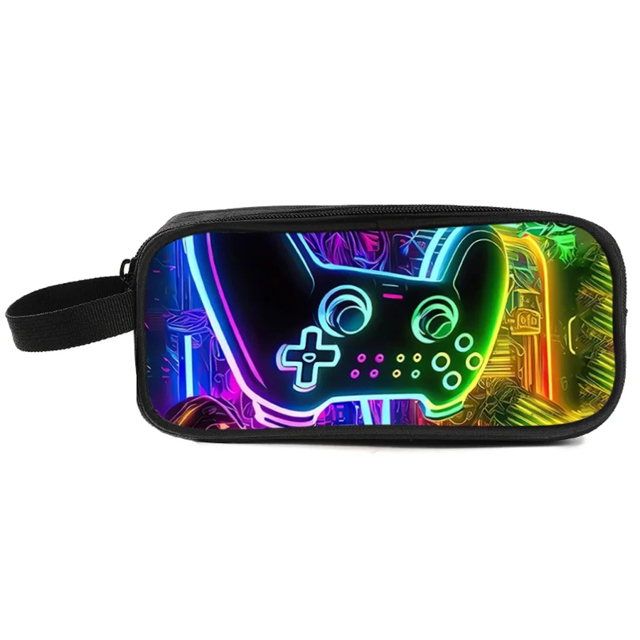 GamePad 더블 레이어 연필 케이스 소년/소녀를위한 휴대용 최고의 선물 어린이를위한 3D 만화 학교 용품 연필 케이스