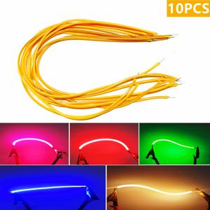 10PCS COB LED 유연한 울트라 슬림 필라멘트 3V 나선형 전구 필라멘트 레트로 에디슨 전구 램프 부품 다이오드 조명 스트립 장식
