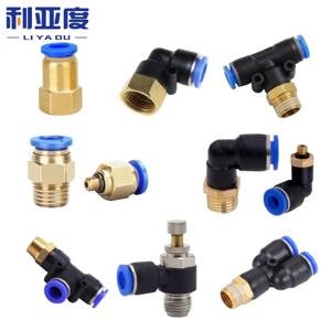 공압 에어 커넥터 피팅 PC/PCF/PL/SL/PB/PLF 4mm 6mm 8mm 10mm 12mm 16mm 나사 M5 1/8 1/4 3/8 1/2 호스 퀵 커넥터