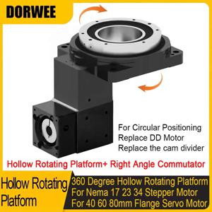 Nema 17 스테퍼 23 34 60 80 서보 모터용 중공 회전 플랫폼 직각 기어박스, DD 모터 캠 인덱싱 디스크 교체