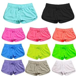 2025 여름 여성 비치 반바지 속건 하이웨이스트 트로피컬 프린트 밴딩 허리 수영 반바지 통기성 파티