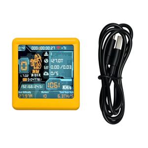 컴퓨터 괴짜를위한 솔로 복권 BTC 광부 스마트 TV Hashrate1060KH/s ESP32 선물 홈 자동 데스크탑 시계 낮은 전력 소비