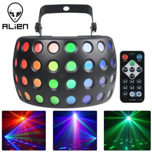 ALIEN RGBW LED 무대 조명 2*15W 빔 버터플라이 효과 램프 DMX512 사운드 컨트롤 디스코 DJ 파티 KTV 바 클럽 조명 장비