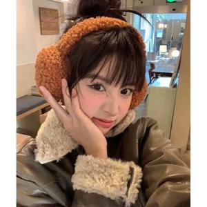 미니멀리스트 Lambswool 플러시 귀마개 겨울 패션 새로운 여자 소녀 귀마개 인기있는 따뜻한 야외 의류 액세서리