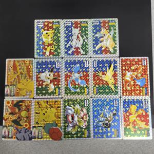 13Pcs 포켓몬 1995 컬렉션 카드 Topsun Mew Charizard Venusaur Blastoise 자체 제작 싱글 카드 클래식 게임 애니메이션 카드 선물