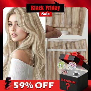 [신제품] 풀 샤인 50G 원피스 인비저블 지니어스 헤어 익스텐션 테이프형 리얼 인모 레미 스킨 웨프트 두꺼운 끝부분 여성용