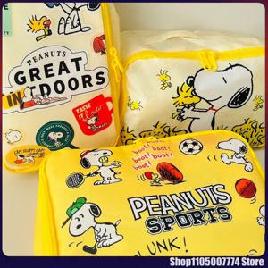 3 개/대 애니메이션 스누피 보관 가방 만화 대용량 화장품 가방 여행 가벼운 의류 포장 여행 가방 어린이 선물