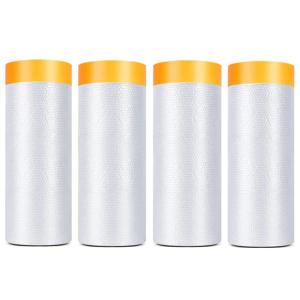 테이프가 있는 페인터용 플라스틱, 사전 테이핑된 마스킹 필름, 스커트, 자동차 및 차체 커버용 페인트 접착 보호 필름 롤