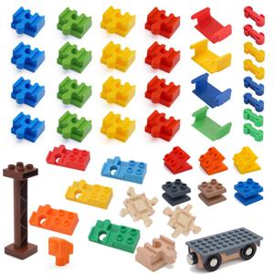 모든 종류의 커넥터 어댑터 나무 기차 트랙 액세서리 범용 플라스틱 클립 브랜드 나무 트랙 장난감에 적합