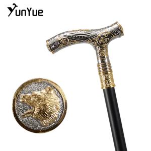 플래티넘 그로울 베어 헤드 플라워 릴리프 워킹 케인 젠틀맨 패션 엘레강트 워킹 스틱 코스프레 필름 소품 레이디 워킹 케인