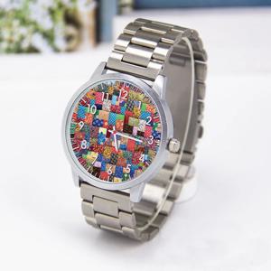 패치워크 스타일 디자인 남녀공용 남성 시계 가족 친구 노인을 위한 선물 개성 있는 손목시계 실버 블랙 로즈골드