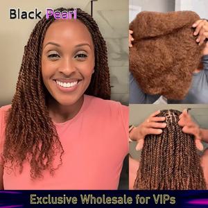 블랙 펄 프로페셔널 아프로 킨키 벌크 헤어 100% 버진 레미 인모 50g 무결점 브레이드 & 록스용 QVR 승인됨.