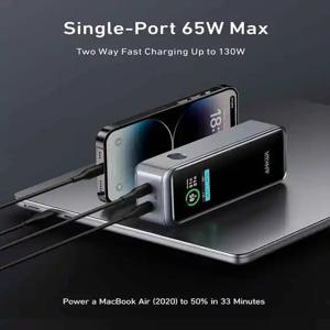 TLF 앵커 프라임 파워뱅크 12000mAh 130W 최대 고속 충전 2포트 휴대용 충전기 및 스마트 디지털 디스플레이 아이폰용