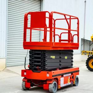 공중 작업 플랫폼 320kg 350kg 자주식 유압식 가위형 리프트 플랫폼 테이블 전동 사다리 리프트