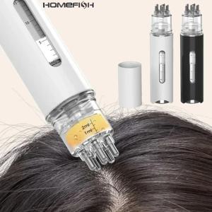 1개 휴대용 두피 애플리케이터 액체 빗 미니 마사지기 에센셜 오일 액체 가이드 마사지기 탈모 방지 두피 관리 도구