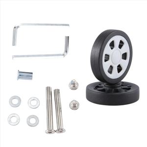 ABQR 55X12mm 수하물 바퀴 교체용 PU 캐스터 여행가방 교체용 바퀴 수하물 바퀴 범용 6mm 8mm